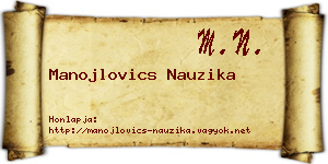 Manojlovics Nauzika névjegykártya